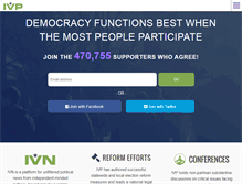 Tablet Screenshot of independentvoterproject.org